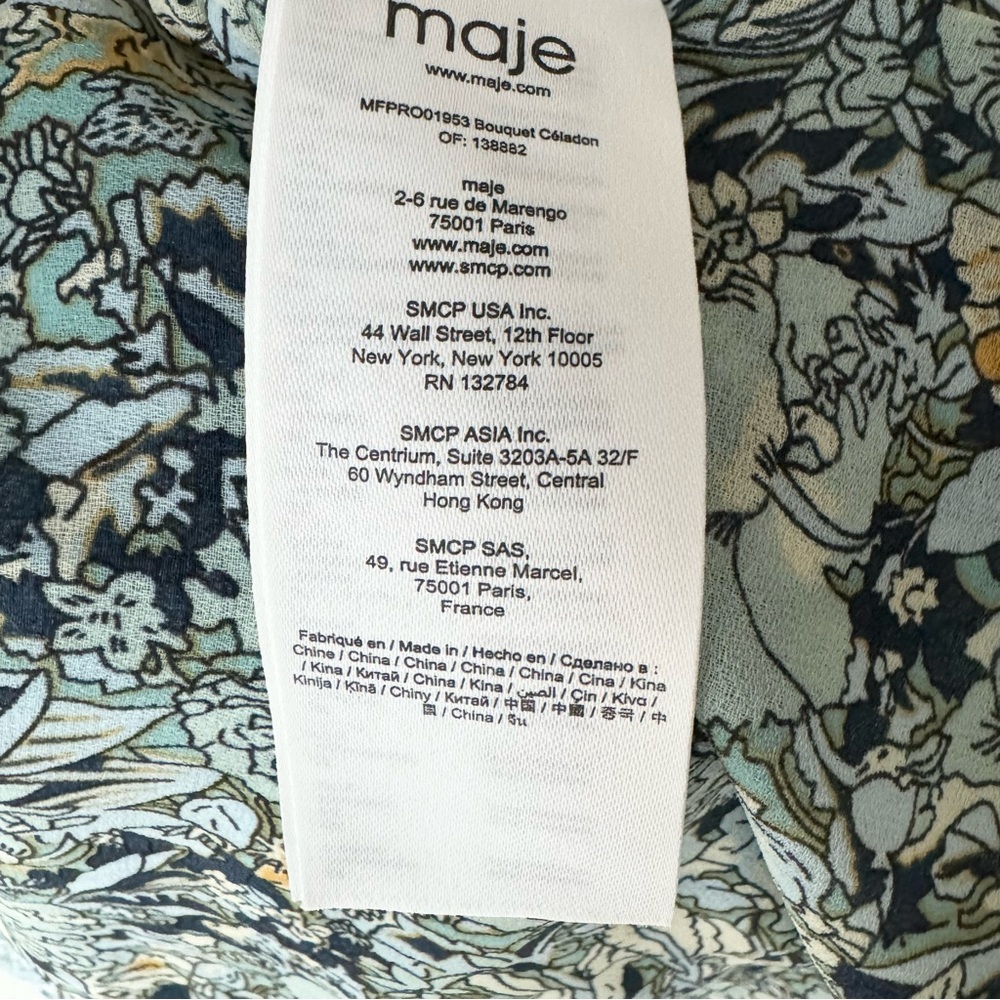 Maje Rachelli Floral maxi dress  size 34 - Picture 8 of 12
